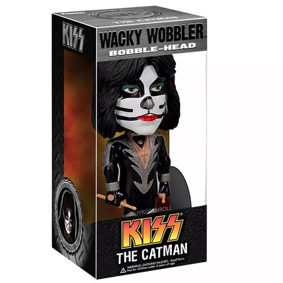NWB KISS 2011 Funko Peter Criss Catman Wacky Wobbler Glow Chase Variant - Picture 4 of 10